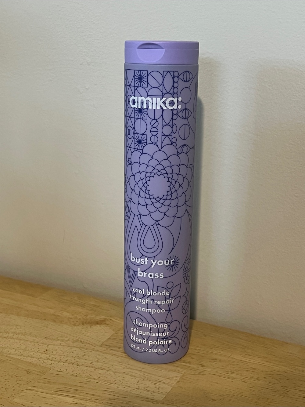 Amika Bust Your Brass Cool Blonde Repair Shampoo 9.2 oz Purple Toning Anti-Brass